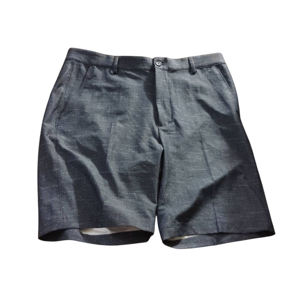 Greg Norman Collection Charcoal Flat Front Shorts (35)